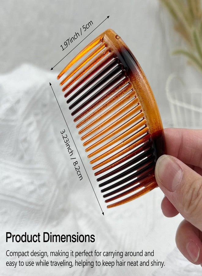 Zoolinn 2-Piece Tortoiseshell Curved Side Comb Set, 3.23 Inch Strong Hold Comb for All Hair Type, Ideal for Bun and Chignon Styling, Elegant Hair Accessories for Women - Image 4